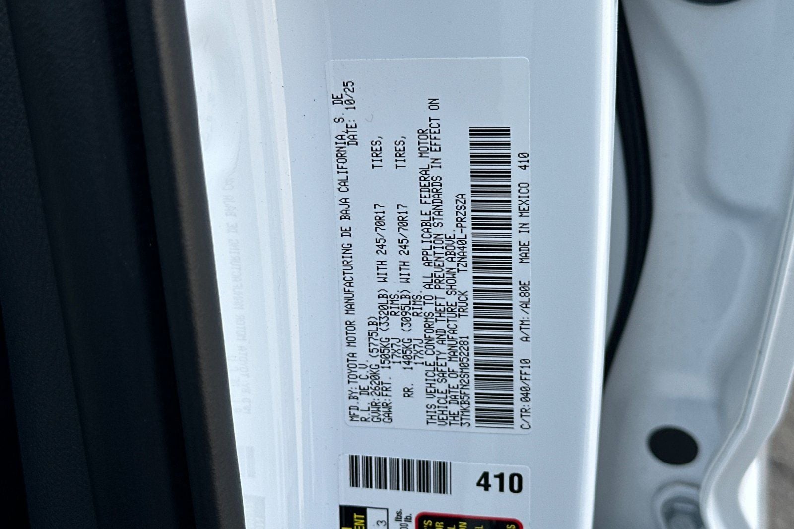 2025 Toyota Tacoma SR5