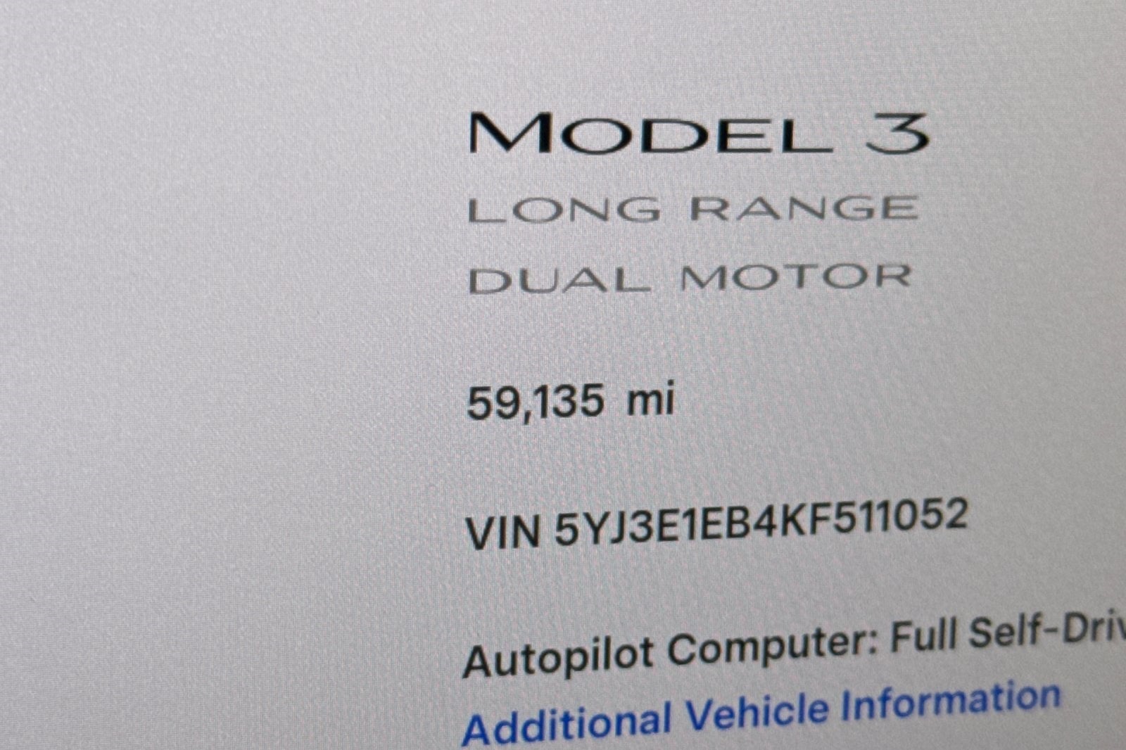 2019 Tesla Model 3 Long Range