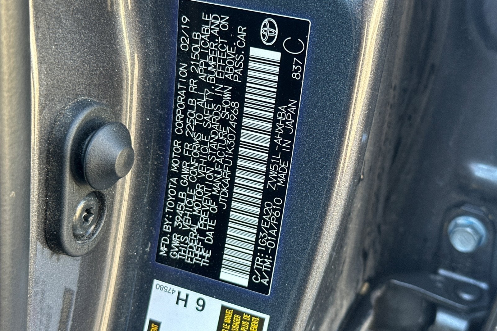 2019 Toyota Prius XLE