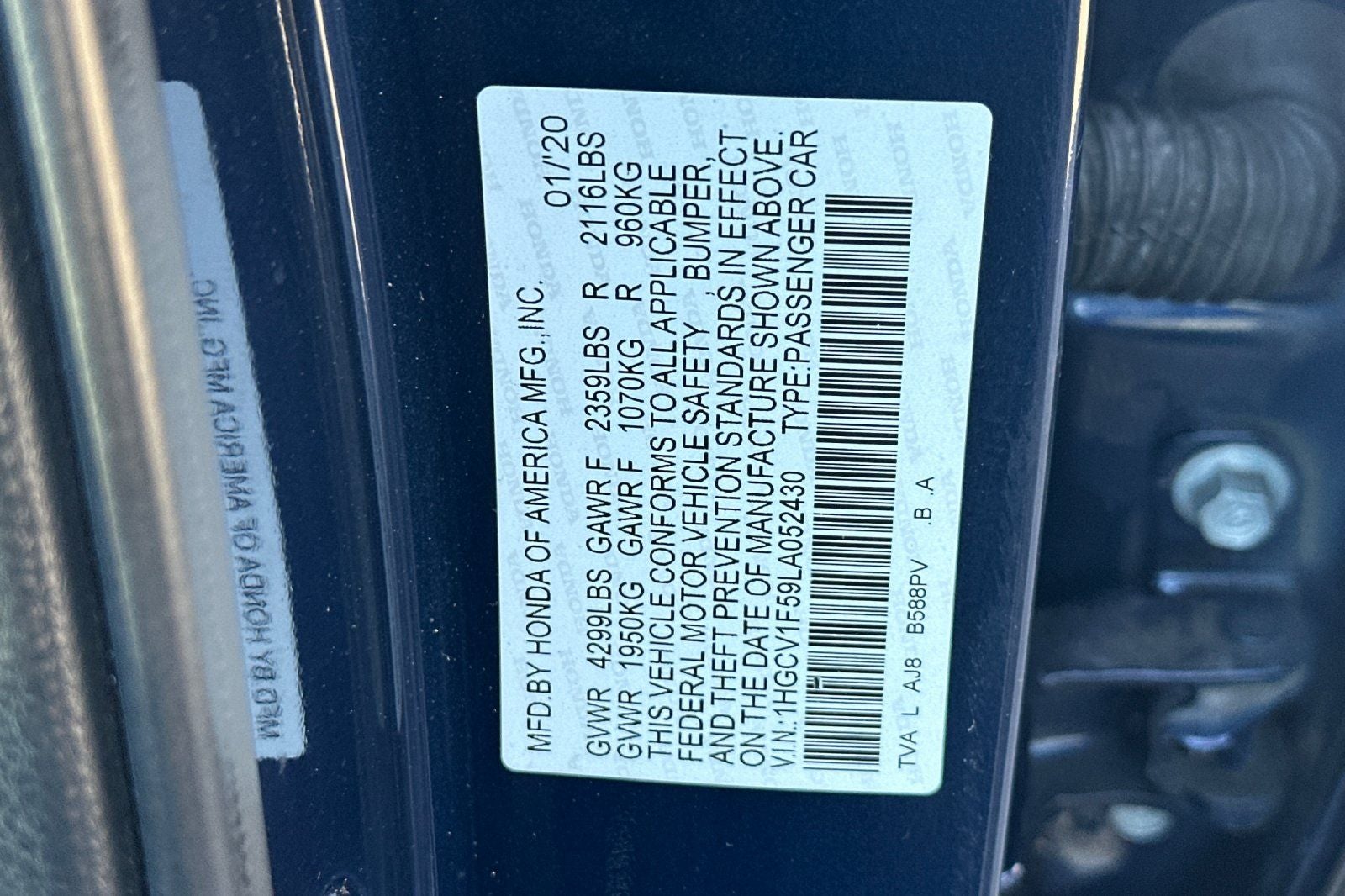 2020 Honda Accord EX-L