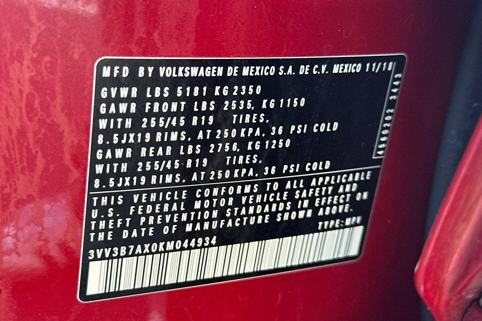 2019 Volkswagen Tiguan 2.0T SEL R-Line