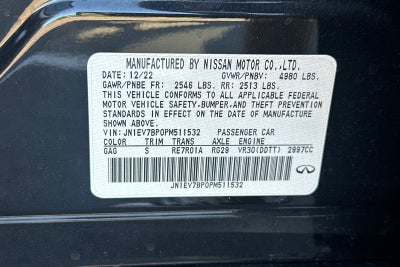 2023 INFINITI Q50 LUXE