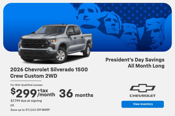 2026 Silverado 1500 Crew Custom 2WD