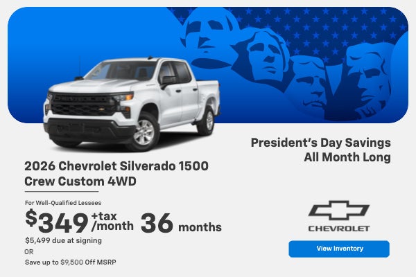 2026 Silverado 1500 Crew Custom 4WD