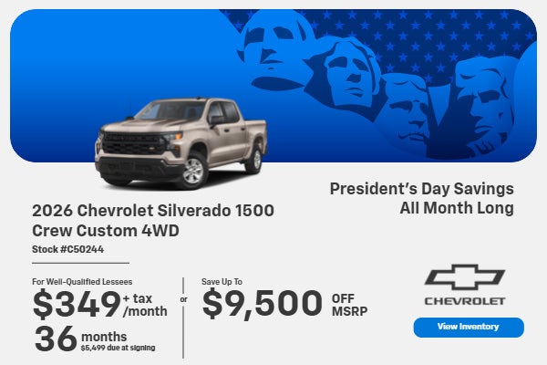 2026 Silverado 1500 Crew Custom 4WD