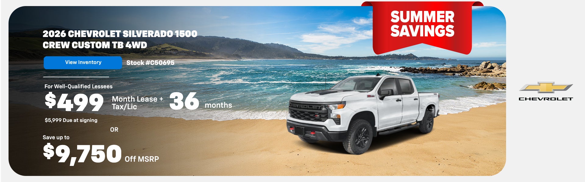 2026 Chevrolet Silverado 1500 Crew Custom TB 4WD