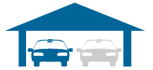 Two cars parking at home